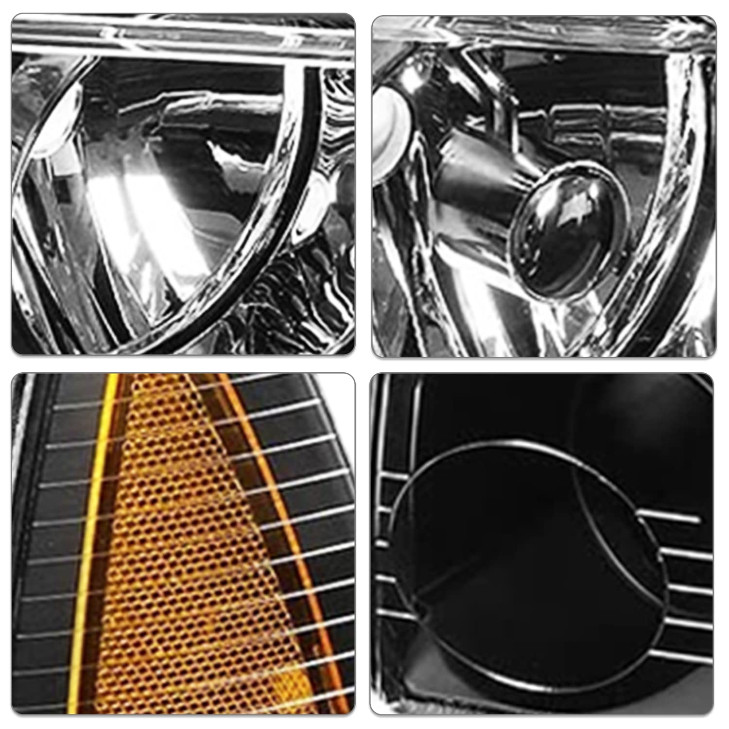 Amazon | SOCKIR ヘッドライトアセンブリ 4個 2006-2010 Dodge Charger